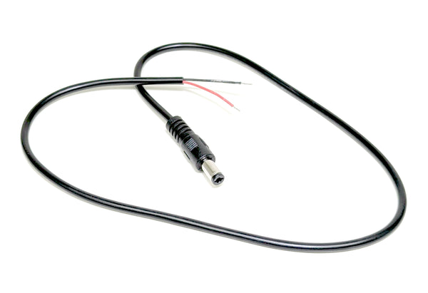 2.1mm Plug to Wires - 20 inch