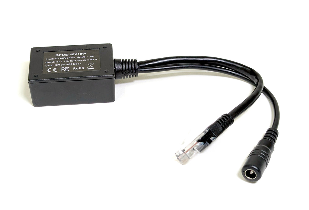 Gigabit PoE Injector: 1-Port (10W, DC12-30V)