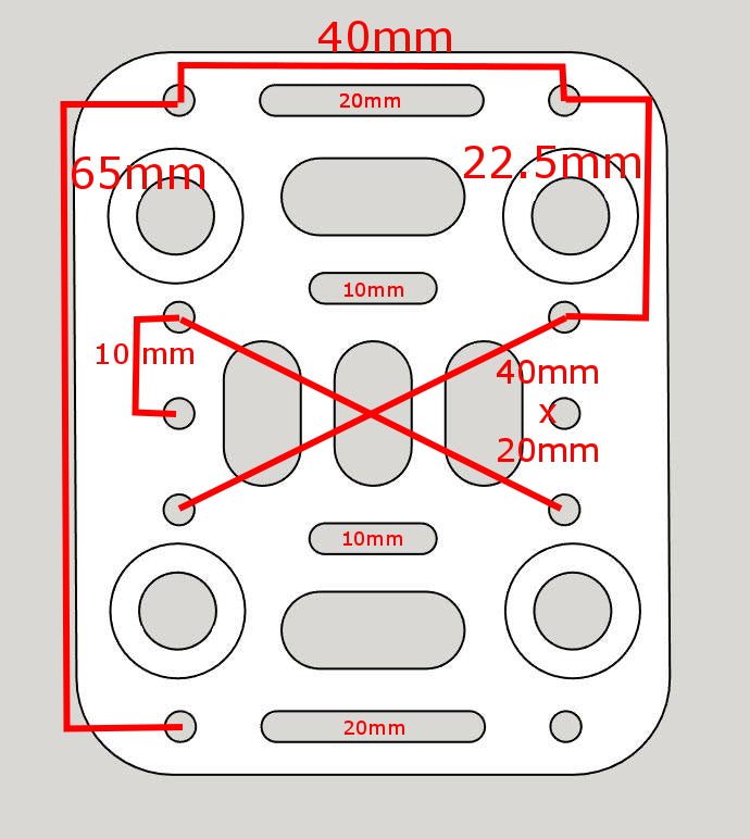 Generic Dual Static Mount - Two Survey Cameras